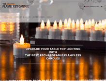 Tablet Screenshot of flamelesscandles.com