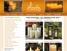 Tablet Screenshot of flamelesscandles.net